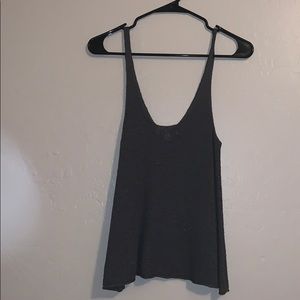 Gray crop top